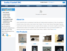 Tablet Screenshot of luckycrystalinc.com